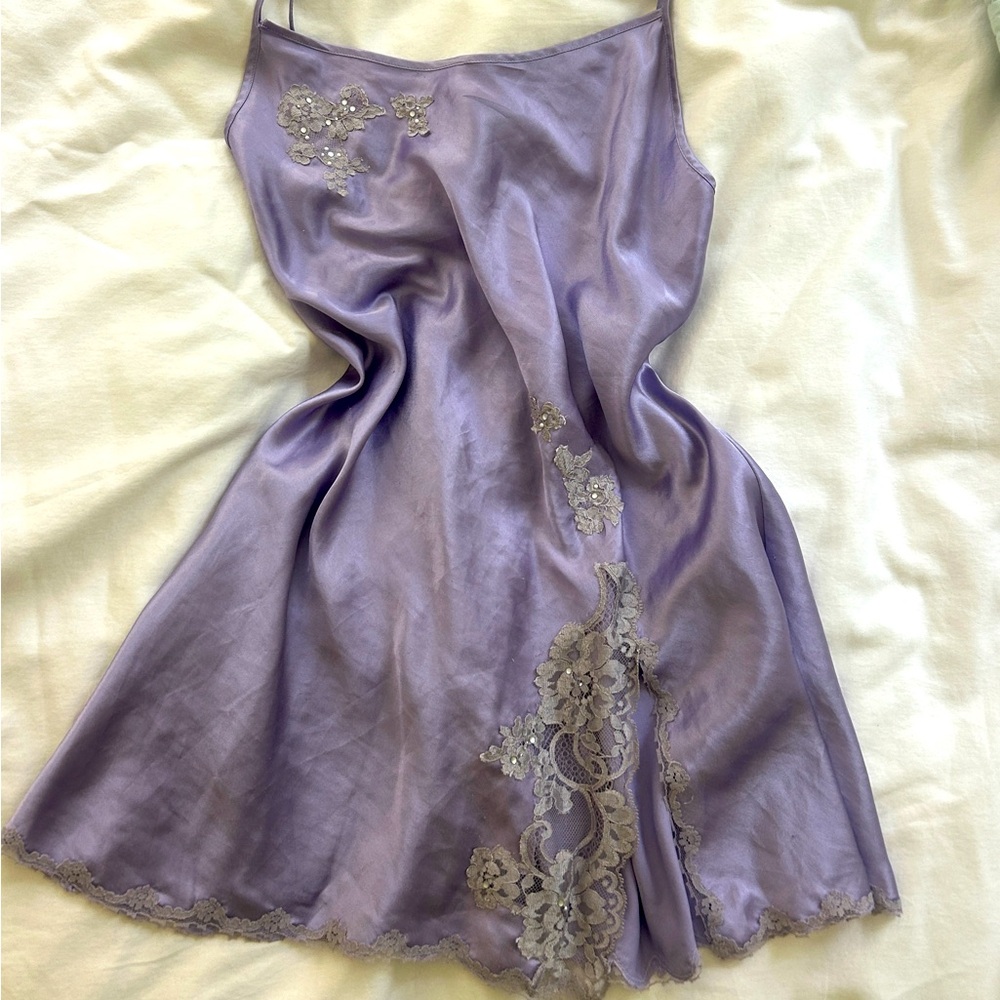Victoria's Secret Vintage Lilac Satin Slip Dress Y2K Madison Beer - Size M